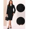 imageAllegra K Skirt Suit Sets for Womens 2 Piece Formal Office Notched Lapel Peplum Jacket Blazer Pencil Skirts SetBlack