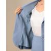 imageAllegra K Skirt Suit Sets for Womens 2 Piece Formal Office Notched Lapel Peplum Jacket Blazer Pencil Skirts SetGray Blue
