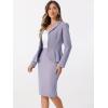 imageAllegra K Skirt Suit Sets for Womens 2 Piece Formal Office Notched Lapel Peplum Jacket Blazer Pencil Skirts SetGrey Purple
