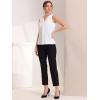 imageAllegra K Sleeveless Work Top for Womens Elegant Pleated V Neck Blouse Shirt Tank TopWhite