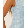 imageAllegra K Tweed Dress for Womens Summer Sleeveless Elegant Plaid Bodycon DressesBlue