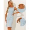 imageAllegra K Tweed Dress for Womens Summer Sleeveless Elegant Plaid Bodycon DressesBlue