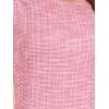 imageAllegra K Tweed Dress for Womens Summer Sleeveless Elegant Plaid Bodycon DressesHot Pink