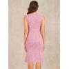 imageAllegra K Tweed Dress for Womens Summer Sleeveless Elegant Plaid Bodycon DressesHot Pink