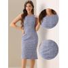 imageAllegra K Tweed Dress for Womens Summer Sleeveless Elegant Plaid Bodycon DressesPurple Blue