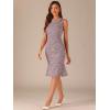 imageAllegra K Tweed Dress for Womens Summer Sleeveless Elegant Plaid Bodycon DressesWine Red