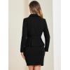 imageAllegra K Two Pieces Suits for Womens Business Peplum Blazer Jacket Mini Pencil Skirt SetsBlack