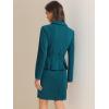 imageAllegra K Two Pieces Suits for Womens Business Peplum Blazer Jacket Mini Pencil Skirt SetsBlue Green