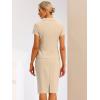 imageAllegra K Womens Business Skirt Suit Set Work Office Short Sleeve Blazer Jacket Pencil SkirtApricot