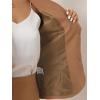imageAllegra K Womens Business Skirt Suit Set Work Office Short Sleeve Blazer Jacket Pencil SkirtBrown