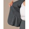 imageAllegra K Womens Business Skirt Suit Set Work Office Short Sleeve Blazer Jacket Pencil SkirtDark Grey