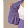 imageAllegra K Womens Business Skirt Suit Set Work Office Short Sleeve Blazer Jacket Pencil SkirtDark Purple