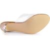 imageAllegra K Womens Clear Strap Open Toe Slip On Stiletto Heel Slide SandalsBrown