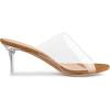 imageAllegra K Womens Clear Strap Open Toe Slip On Stiletto Heel Slide SandalsBrown