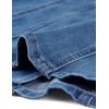 imageAllegra K Womens Jean Jacket Button Down Notched Lapel Long Sleeve Work Office Denim Blazer JacketDenim Blue