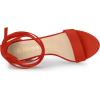 imageAllegra K Womens Lace Up and Ankle Strap Chunky Heel SandalsDark Orange
