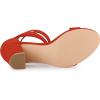 imageAllegra K Womens Lace Up and Ankle Strap Chunky Heel SandalsDark Orange