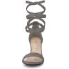 imageAllegra K Womens Lace Up and Ankle Strap Chunky Heel SandalsGrey