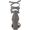 imageAllegra K Womens Lace Up and Ankle Strap Chunky Heel SandalsGrey