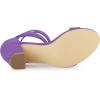 imageAllegra K Womens Lace Up and Ankle Strap Chunky Heel SandalsLavender