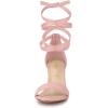 imageAllegra K Womens Lace Up and Ankle Strap Chunky Heel SandalsPink