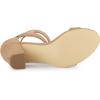 imageAllegra K Womens Lace Up and Ankle Strap Chunky Heel SandalsTan