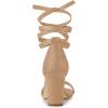 imageAllegra K Womens Lace Up and Ankle Strap Chunky Heel SandalsTan