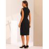 imageAllegra K Work Dress for Womens Crew Neck Business Casual Knee Length Sleeveless Sheath DressesBlack