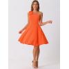imageAllegra K Evening Cocktail Dress for Womens Party Elegant Flared One Shoulder Formal DressesOrange