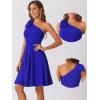 imageAllegra K Evening Cocktail Dress for Womens Party Elegant Flared One Shoulder Formal DressesRoyal Blue