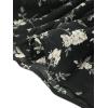 imageAllegra K Floral Dress for Womens 2024 Summer Puff Sleeve Ruffles Tiered Chiffon Smocked DressesBlack