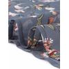 imageAllegra K Floral Dress for Womens 2024 Summer Puff Sleeve Ruffles Tiered Chiffon Smocked DressesGrey Blue