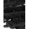 imageAllegra K Floral Lace Shrug for Womens Wedding Guest Cap Sleeve Formal Sheer Bolero CardiganBlack