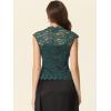 imageAllegra K Floral Lace Shrug for Womens Wedding Guest Cap Sleeve Formal Sheer Bolero CardiganBlue Green