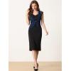 imageAllegra K Floral Lace Shrug for Womens Wedding Guest Cap Sleeve Formal Sheer Bolero CardiganDark Blue