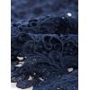 imageAllegra K Floral Lace Shrug for Womens Wedding Guest Cap Sleeve Formal Sheer Bolero CardiganDark Blue