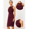imageAllegra K Halter Formal Dress for Womens Sleeveless Bodycon Wedding Guest Cocktail Lace Sheath DressBurgundy