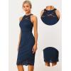 imageAllegra K Halter Formal Dress for Womens Sleeveless Bodycon Wedding Guest Cocktail Lace Sheath DressDark Blue