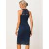 imageAllegra K Halter Formal Dress for Womens Sleeveless Bodycon Wedding Guest Cocktail Lace Sheath DressDark Blue