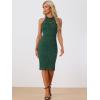 imageAllegra K Halter Formal Dress for Womens Sleeveless Bodycon Wedding Guest Cocktail Lace Sheath DressDark Green
