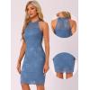 imageAllegra K Halter Formal Dress for Womens Sleeveless Bodycon Wedding Guest Cocktail Lace Sheath DressGrey Blue