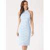 imageAllegra K Halter Formal Dress for Womens Sleeveless Bodycon Wedding Guest Cocktail Lace Sheath DressLight Blue