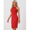 imageAllegra K Halter Formal Dress for Womens Sleeveless Bodycon Wedding Guest Cocktail Lace Sheath DressRed