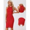 imageAllegra K Halter Formal Dress for Womens Sleeveless Bodycon Wedding Guest Cocktail Lace Sheath DressRed
