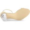 imageAllegra K Womens Ankle Strap Clear Heel Chunky Heels SandalsBeige