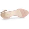 imageAllegra K Womens Ankle Strap Clear Heel Chunky Heels SandalsDust Pink