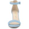 imageAllegra K Womens Ankle Strap Clear Heel Chunky Heels SandalsSky Blue