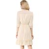 imageAllegra K Womens Casual Dresses 34 Sleeve Summer Boho Chiffon Wedding Guest DressBeige