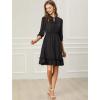 imageAllegra K Womens Casual Dresses 34 Sleeve Summer Boho Chiffon Wedding Guest DressBlack