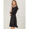 imageAllegra K Womens Casual Dresses 34 Sleeve Summer Boho Chiffon Wedding Guest DressBlack